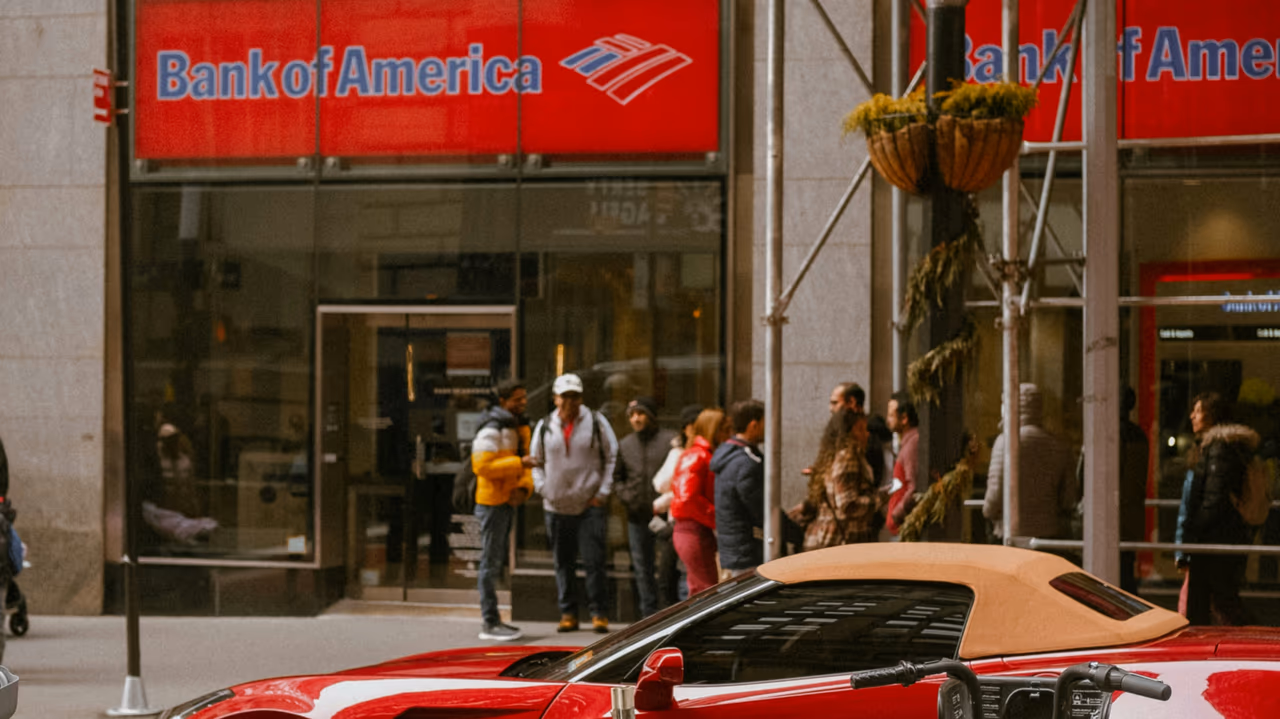 Bank of America branch storefront