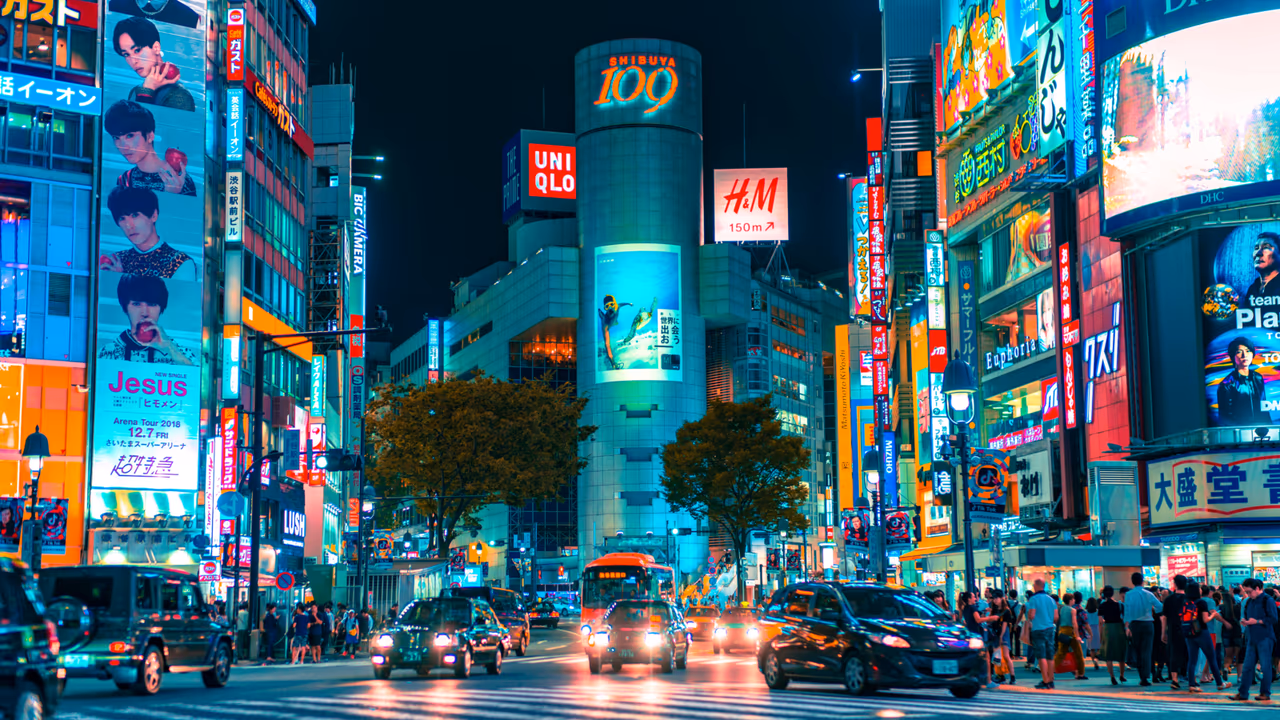 Shibuya Crossing at night