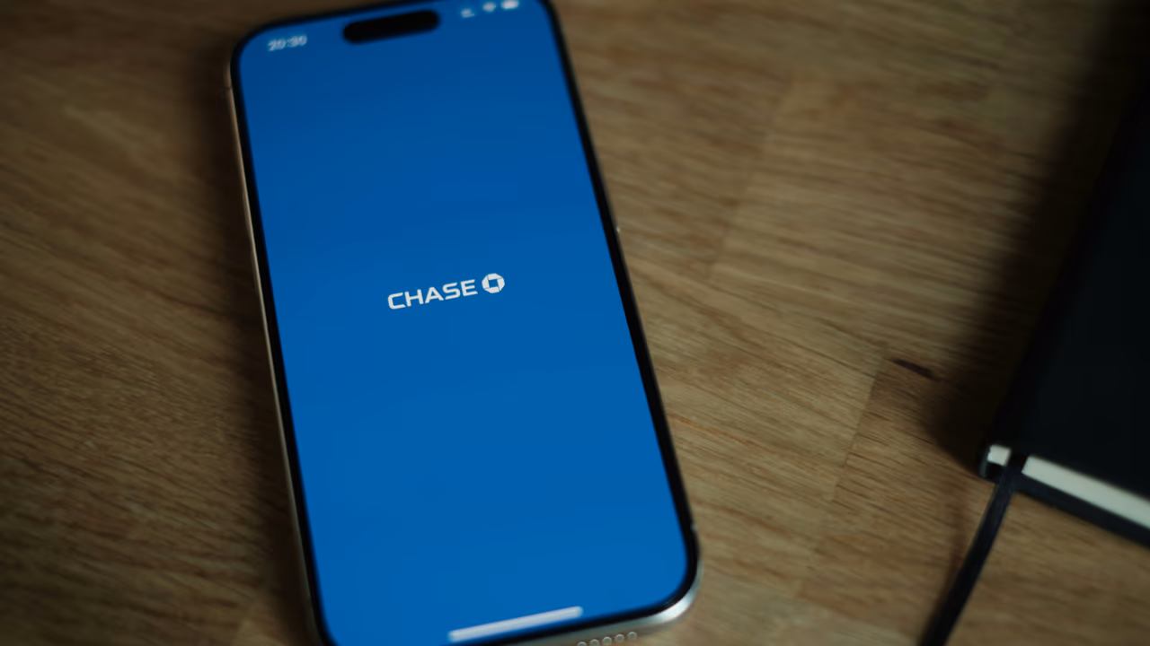 Chase mobile banking app displayed on a smartphone screen