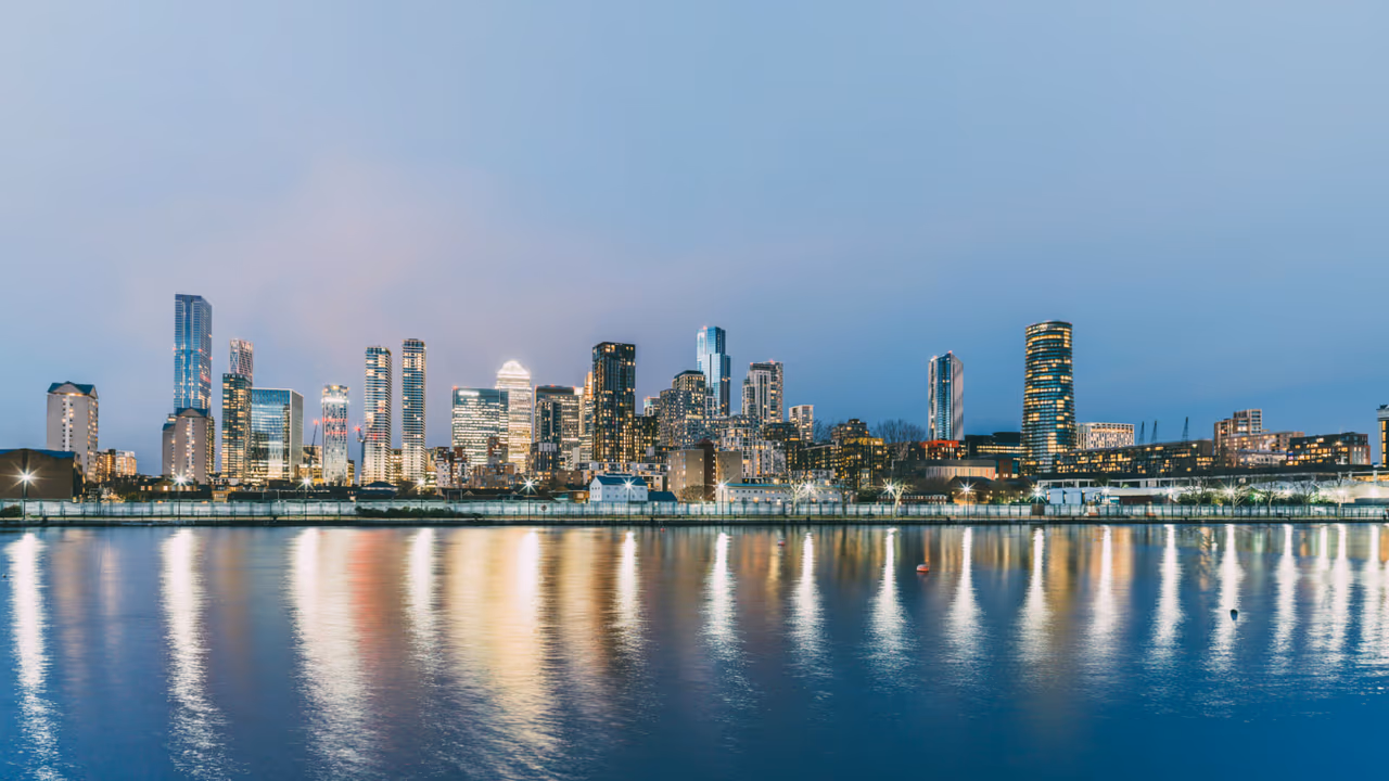 San Diego skyline from the harbor at sunset