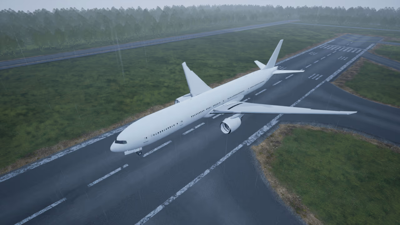 Airplane on runway