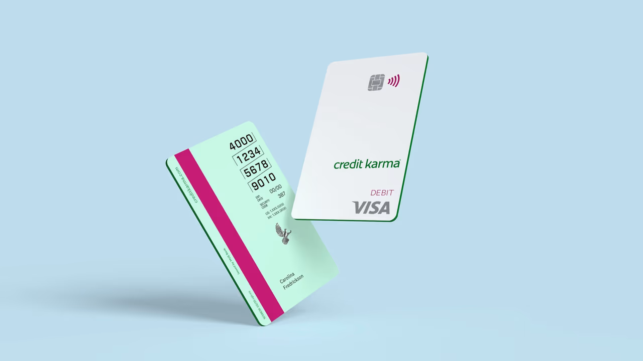 Credit Karma Money Spend debit card and app interface