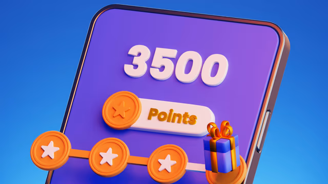 3500 reward points on phone screen