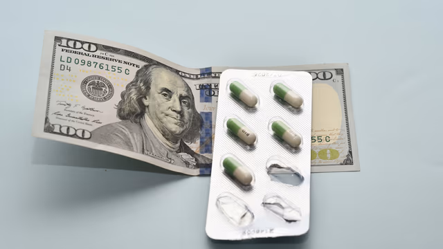 Prescription pills and cash representing FSA medical expenses