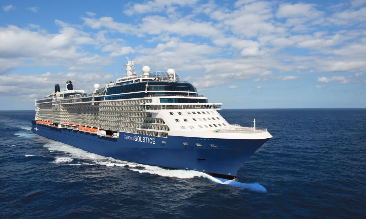 cruise ship sailing in the ocean