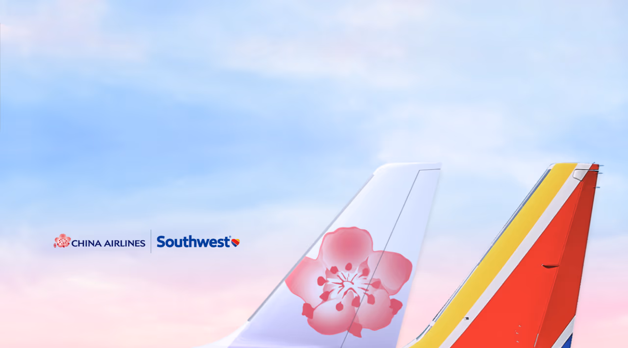 Southwest Airlines and China Airlines aircraft showing new partnership for Asia travel connections
