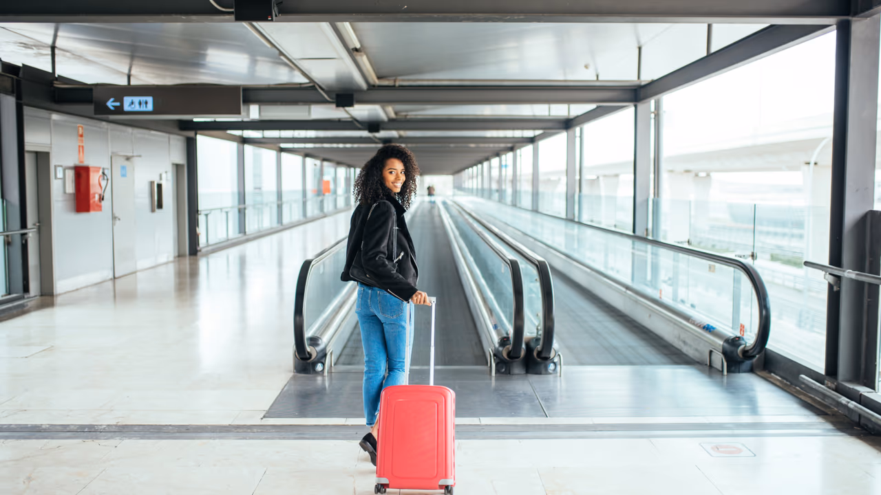 Traveler at airport